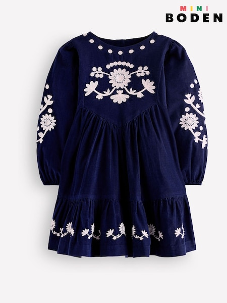 Blå - Boden Celia Wing Sleeve Kjole