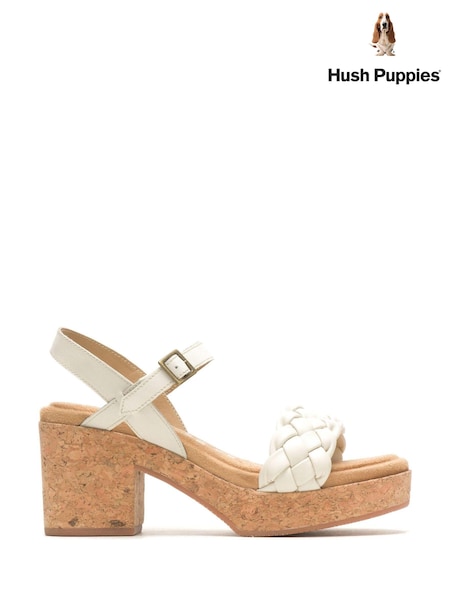 Hush Puppies White Poppy Strap Sandals (4FU154) | 375 LEI
