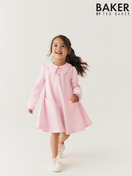 Baker by Ted Baker Pink Heart Ponte Dress (4PC352) | €17.50 - €21.50