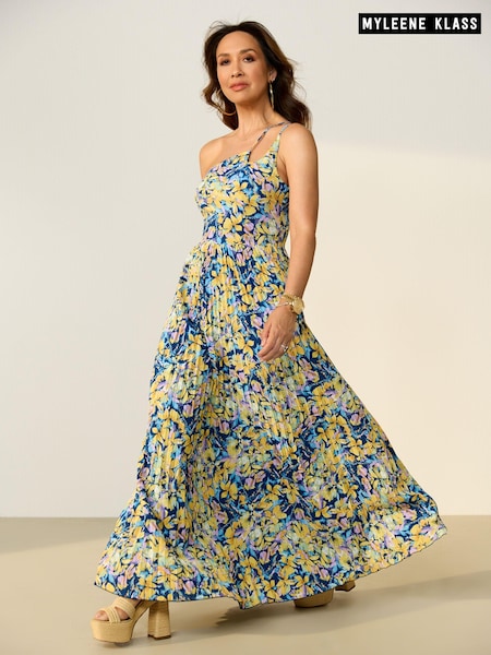 Myleene Klass Floral One Shoulder Pleated Dress (4VJ000) | €44