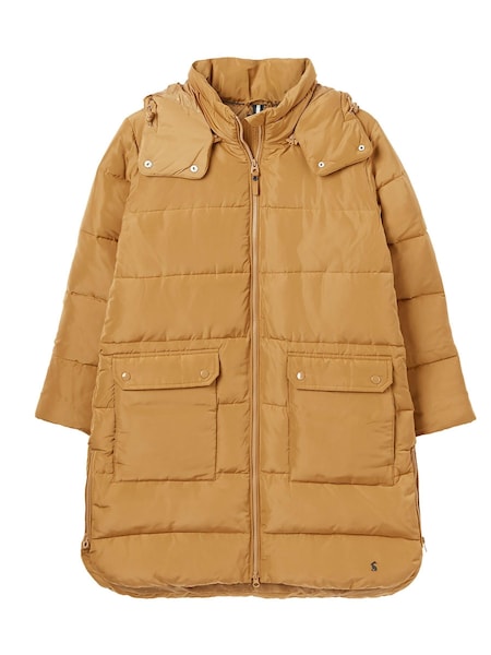 Joules Brown Whitwell Wr Mid-Length Puffer Jacket (4YQ893) | €102