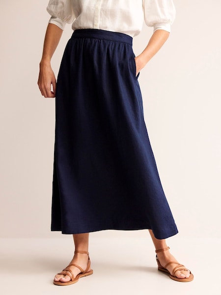 Boden Florence 100% Linen Midi Skirt (500001) | 469 LEI