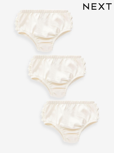 100% Cotton Baby Knickers 3 Pack (0mths-2yrs) (500261) | €7