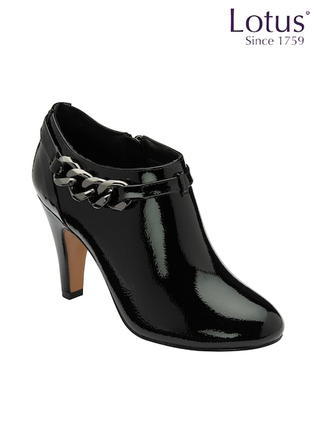 Lotus Black Patent Boots (500672) | 322 QAR