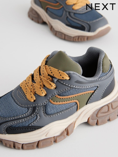 Mornarica - Mesh Panel Lace Up Trainers (500865) | € 21 - € 23