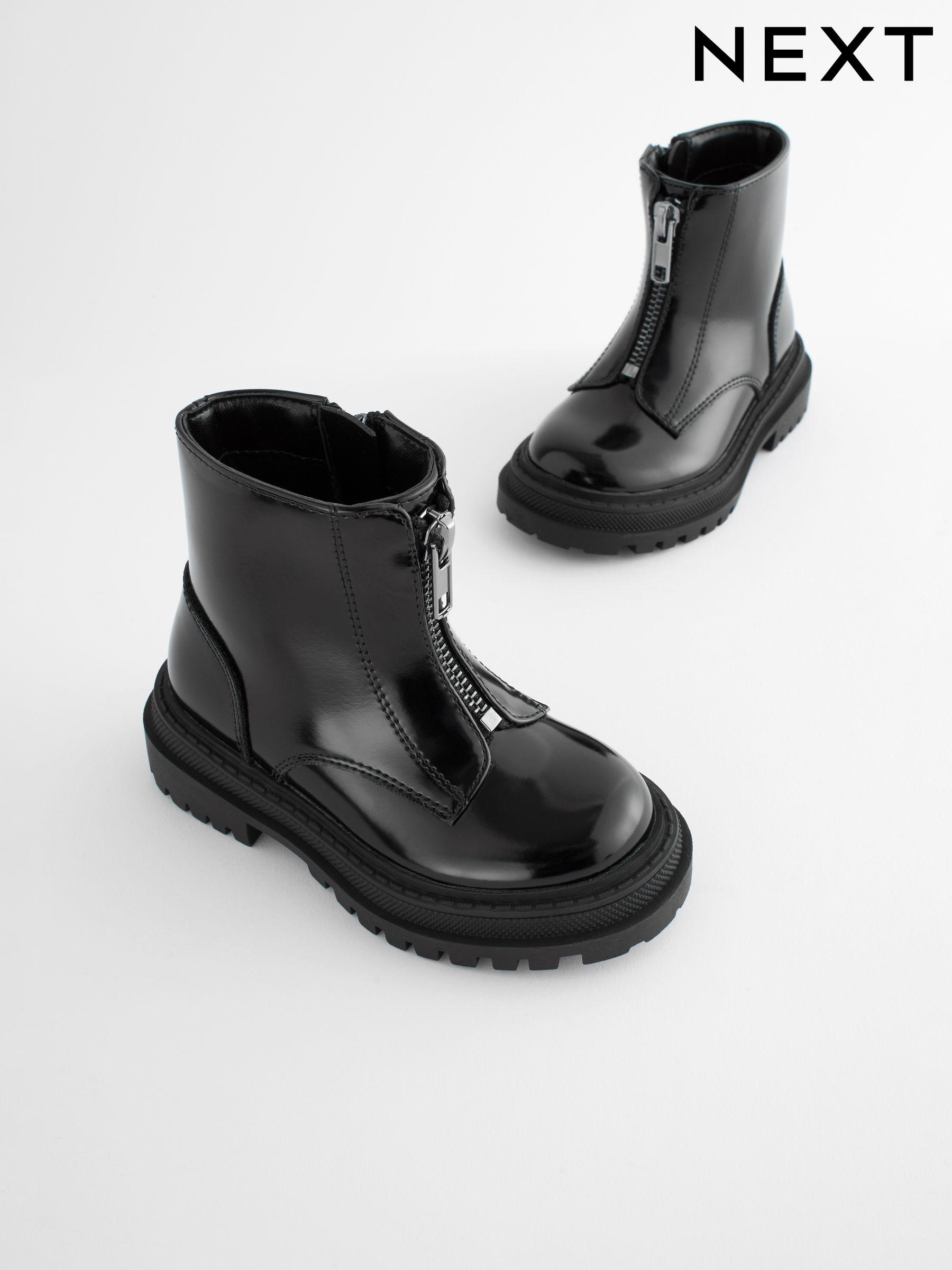 Zip front biker boots on sale