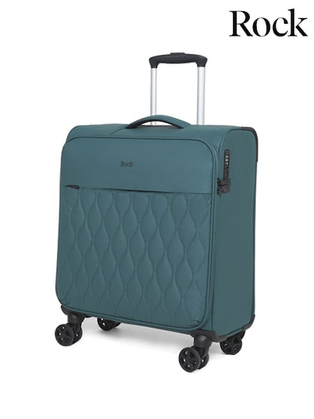 Blue - Rock Luggage Ember 8 Wheel Hardshell Suitcase