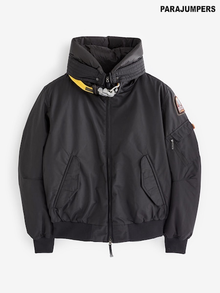 Parajumpers Gobi Hooded Bomber Black Jacket (501596) | €457