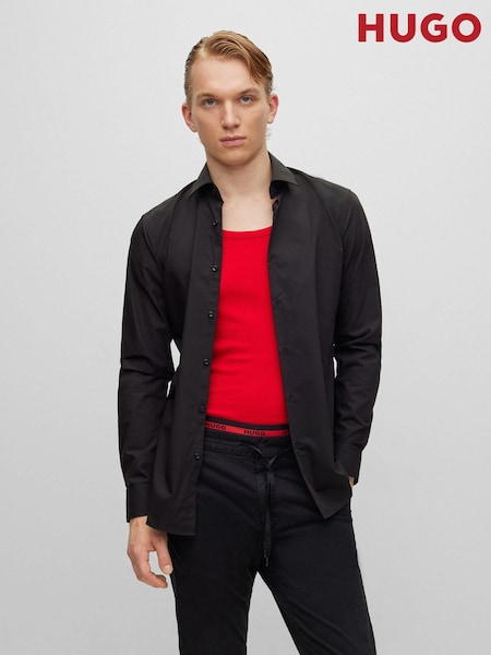 HUGO Black Slim Fit Formal 100% Cotton Long Sleeve Shirt (501724) | €45
