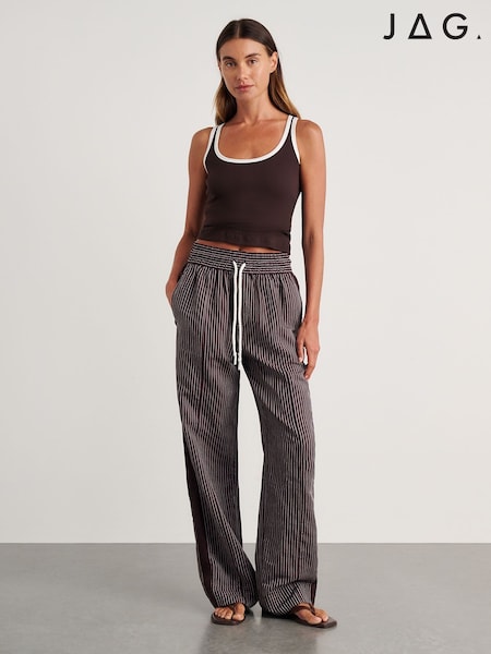 Rot - Jag Gigi Stripe Wide-leg Trousers