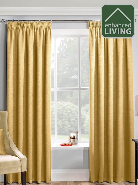 Enhanced Living Matrix Ready Made Blackout Pencil Pleat Curtains (502528) | R$ 345 - R$ 740