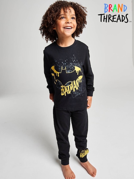 Black - Brand Threads Batman Pyjama Set