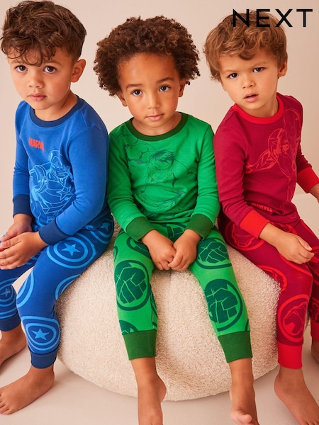 Mehrfarbig, Marvel - Snuggle 100% Cotton Pyjamas 3 Pack (9mths-11yrs) (503214) | 33 € - 42 €