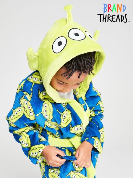 Green - Brand Threads Toy Story Aliens Fleece Robe