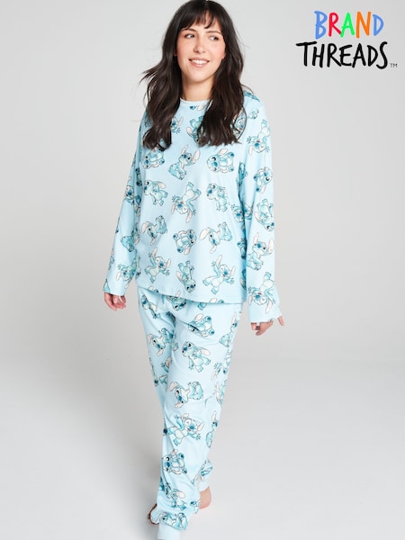 Blue - Brand Threads Lilo & Stitch Fleece Twosie Pyjamas Set