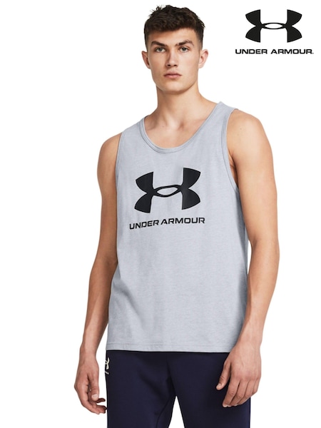 Under Armour Grey/Black Sportstyle Logo Vest (503545) | 134 QAR