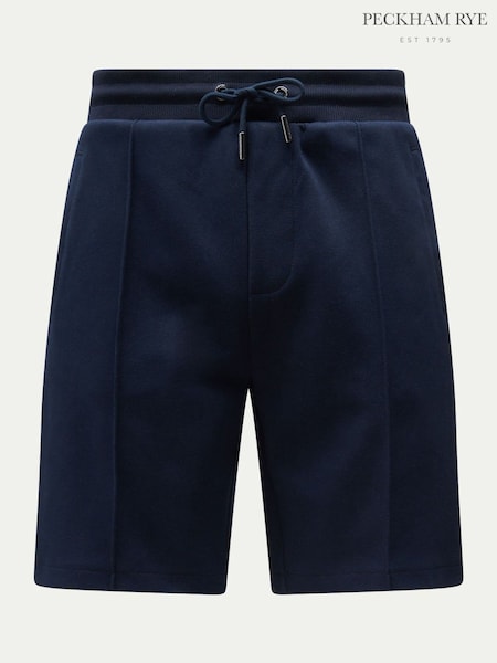Blue - Regular Peckham Rye Jersey Interlock Shorts