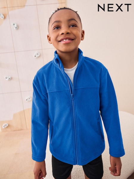 Cobalt Blue Zip-Up Fleece Jacket With Pockets (3-16yrs) (503672) | AED43 - AED74