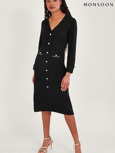 Monsoon Black Pocket Detail Knit Dress (503679) | €56