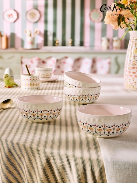 Cath Kidston Cream Painted Table Cereal Bowl Cereal Bowl 4 (503737) | €54