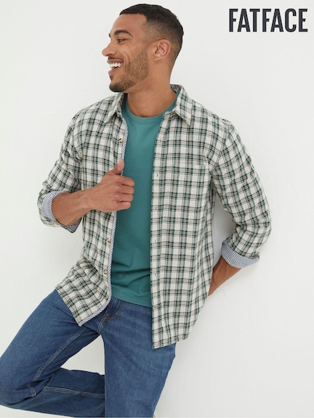 FatFace Green Chesil Grid Check Shirt (504986) | €30