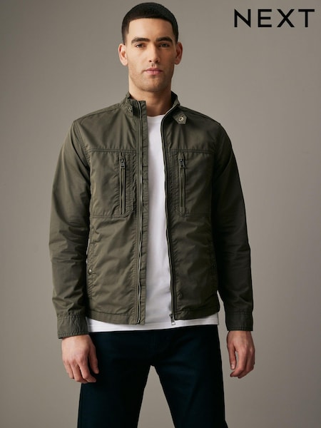 Khaki Green Shower Resistant Utility Shacket (505426) | €12