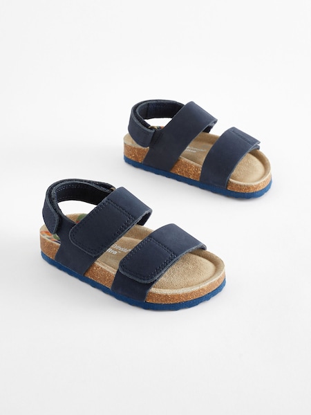 Marineblau - Leather Touch Fastening Corkbed Sandals (505522) | 11 € - 13 €