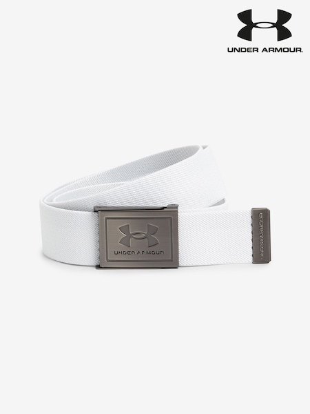 לבן/כסף - Under Armour חגורת בד סטרץ', דגם Webb (505625) | ‏85‏₪