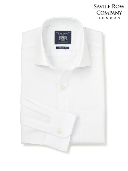Belo - Regular Savile Row Company Classic Fit Cotton Jacquard Single Cuff Formal Shirt