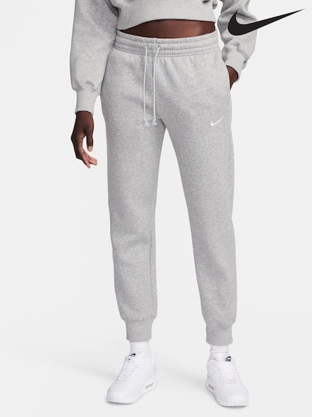Nike Dark Grey Heather Phoenix Fleece Mid Rise Joggers (506760) | €69