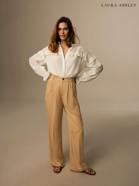 Laura Ashley Wide Leg Tencel Trousers (506973) | 196 LEI