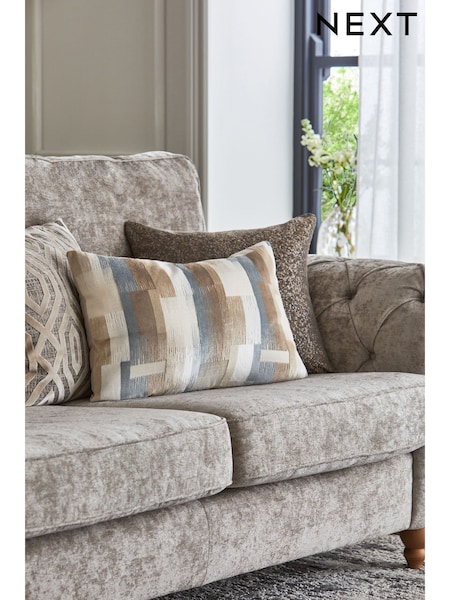 Natural Cut Velvet Retro Etch 40 x 59cm Cushion (507267) | €33