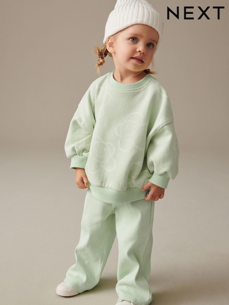 zelena - 2pc Sweatshirt and Wide Leg Trouser Set (3mths-7yrs) (507892) | € 12 - € 15