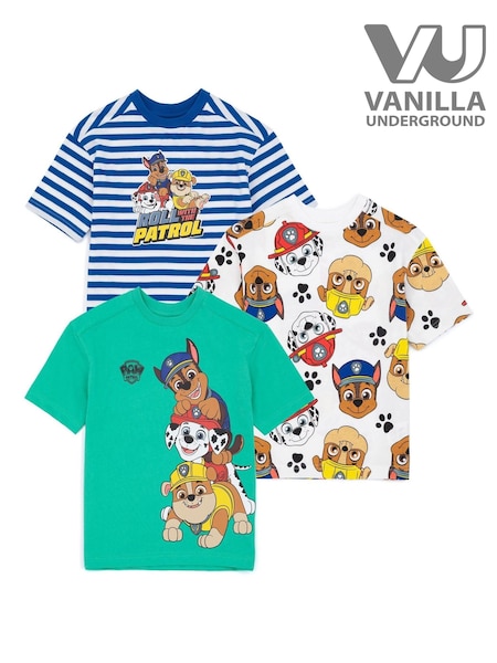 Vanilla Underground Boys Brown Paw Patrol 100% Cotton T-Shirts 3 Pack (508070) | €37