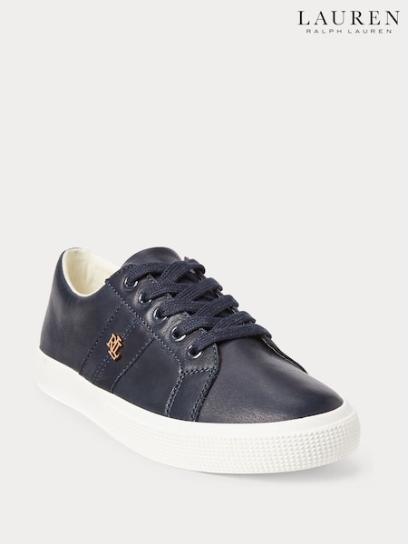Lauren Ralph Lauren Navy Janson II Nappa Leather Sneakers (508165) | €127