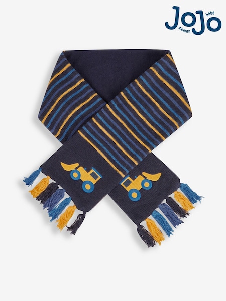 JoJo Maman Bébé Boys Digger Striped Scarf (508265) | ‏96 د.إ.‏