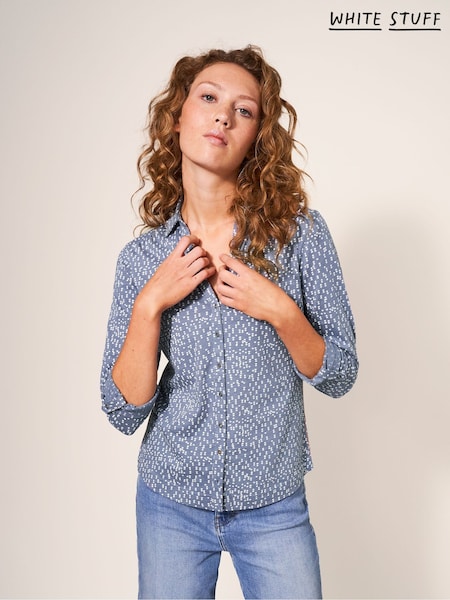 White Stuff Grey 100% Cotton Annie Jersey Shirt (508310) | AZN 113
