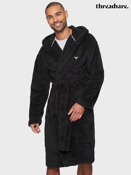 Threadbare Black Cosy Hooded Dressing Gown (508450) | R$ 395