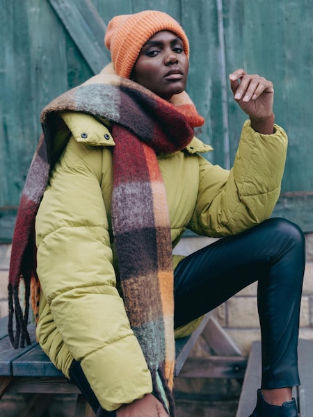 Roman Green Oversized Padded Coat with Hood (508561) | €38