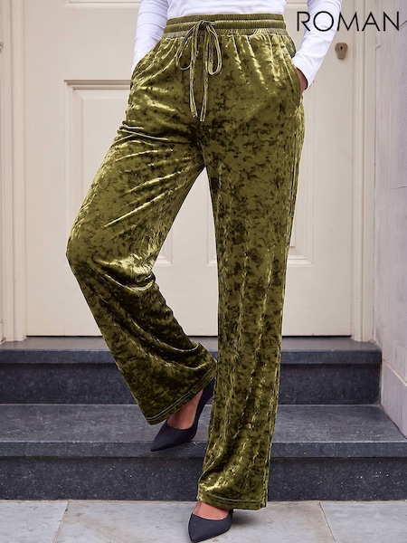 Жасыл - Roman Velvet Stretch Trousers