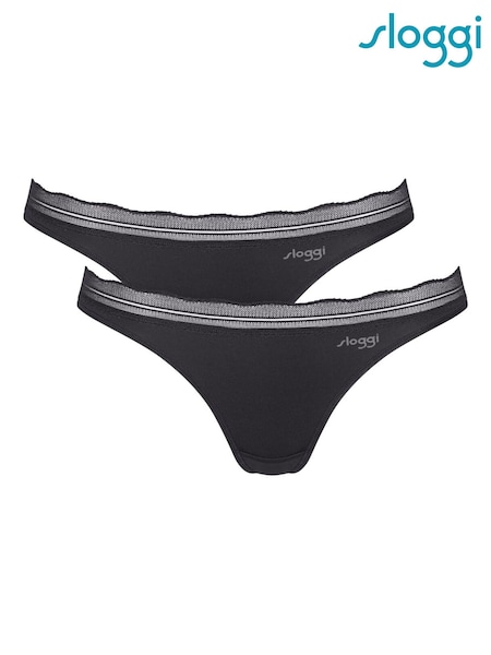 Black - Sloggi Go Blush Mini Knickers 2 Pack