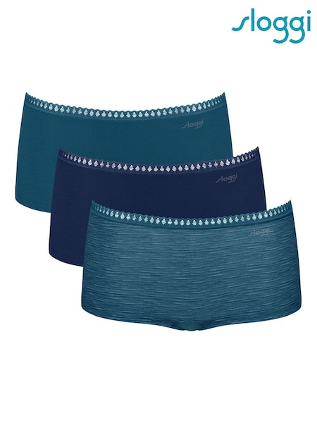 Blau - Sloggi Go Crush Short Knickers 3 Pack