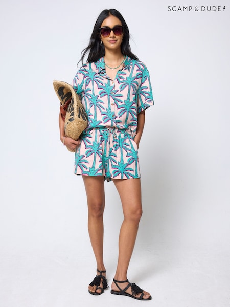 Krem boja - Scamp & Dude Shadow Palm Print Shirt