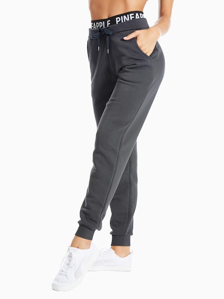 Hiilenharmaa - Pineapple Double Waistband Verryttelyhousut (509528) | €57