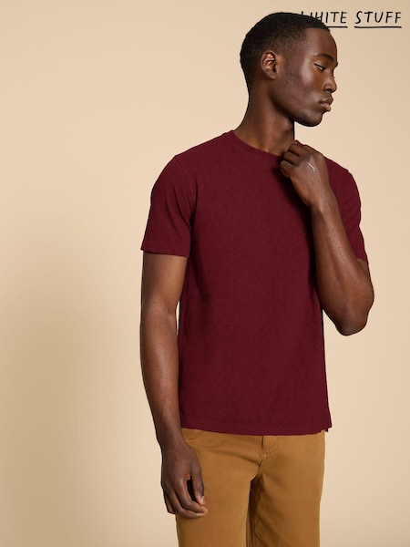 White Stuff Red Abersoch 100% Cotton Short Sleeve T-Shirt (509574) | €17