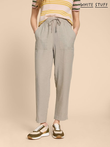 White Stuff Natural Elle Linen Blend Trousers (509912) | AZN 163