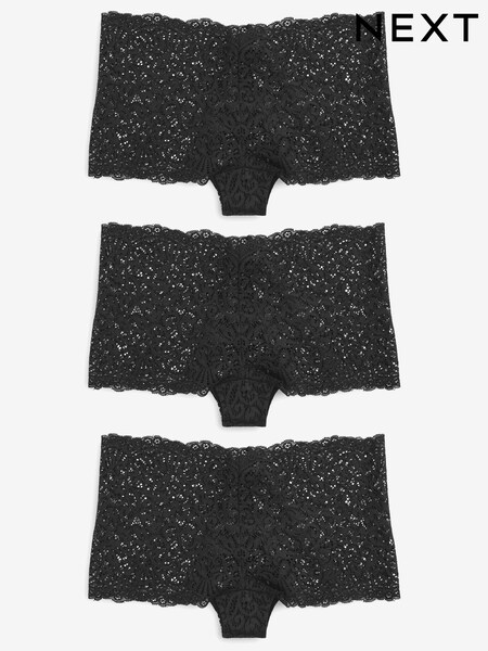 Черный - Lace Knickers 3 Pack (510094) | €13