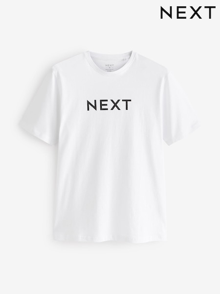 White 100% Cotton T-Shirt: Life at Next Shop (510395) | €4