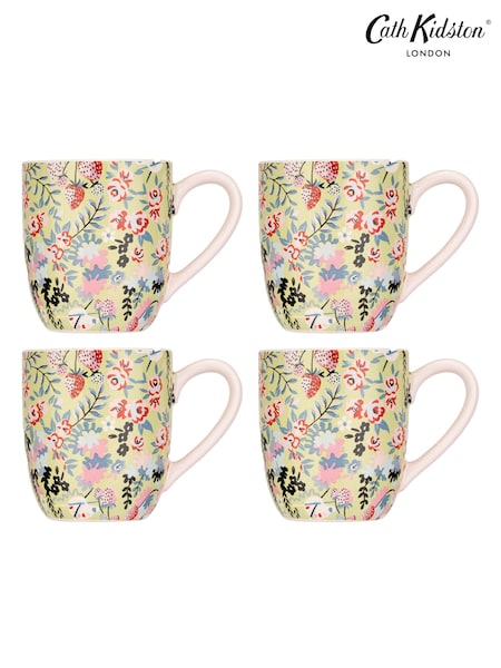 Cath Kidston Set of 4 Green Breakfast Mugs (510405) | €54
