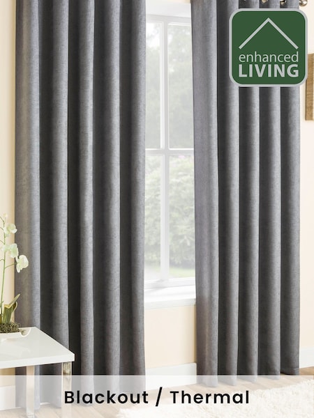 Enhanced Living Vogue Ready Made Thermal Blackout Eyelet Curtains (510991) | R$ 245 - R$ 495
